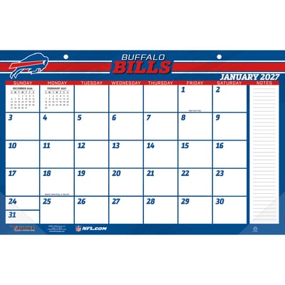 Buffalo Bills 17" x 11" Desk Pad Calendar
