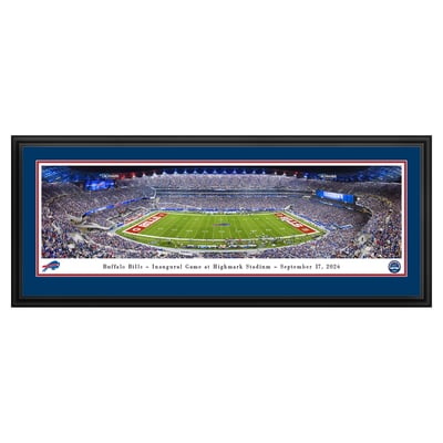 Buffalo Bills 2026 Inaugural Game at Highmark Stadium 18'' x 44'' Deluxe Frame Panoramic