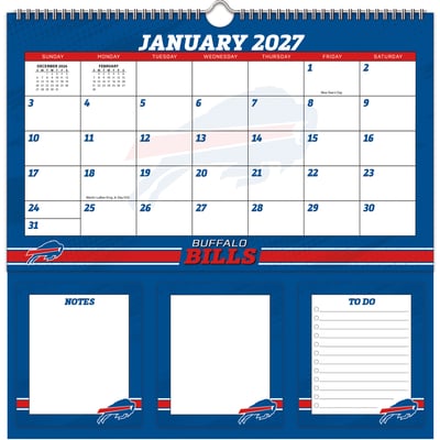 Buffalo Bills 2027 12" x 12" Memomate Spiral Calendar