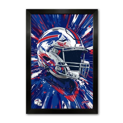 Buffalo Bills 27" x 39" Framed Football Helmet Hyper Speed Art Print