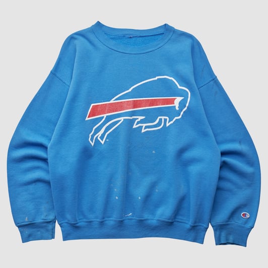 Buffalo Bills 90s Pullover Sweatshirt - Blue - M by Fanatics Real Vintage