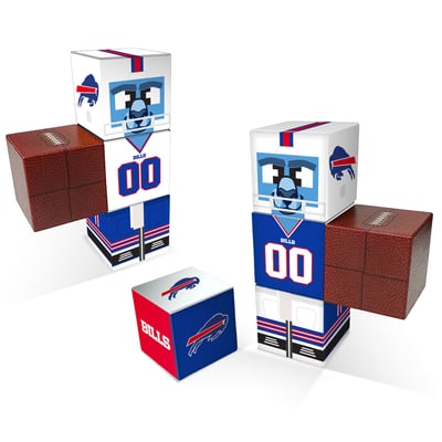 Buffalo Bills Home & Away Magnetic Fidget Building Cubes Combo Set