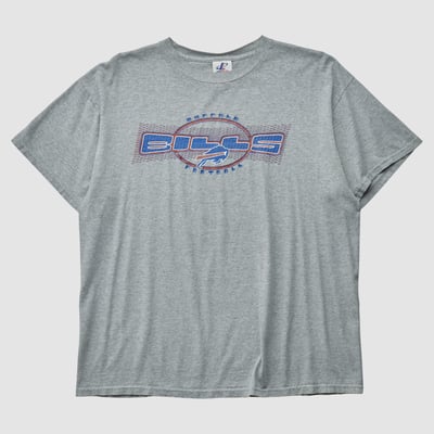 Buffalo Bills Logo Athletic 90s T-shirt - Heather Gray - 2XL by Fanatics Real Vintage