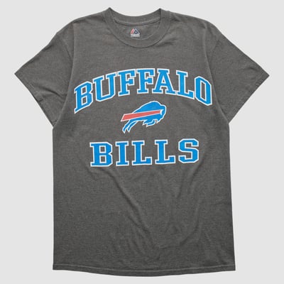 Buffalo Bills Majestic 2010s T-shirt - Dark Heather Gray - M by Fanatics Real Vintage