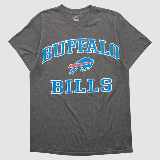 Buffalo Bills Majestic 2010s T-shirt - Dark Heather Gray - M by Fanatics Real Vintage