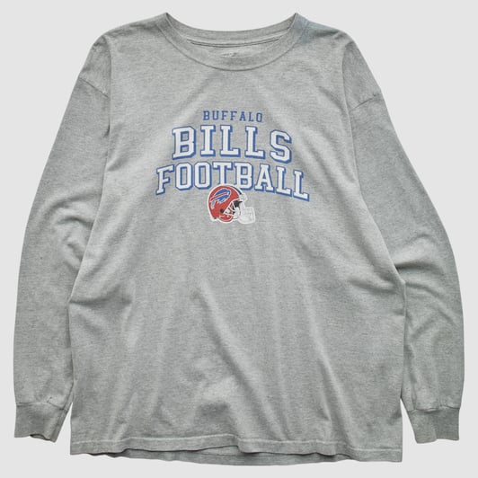 Buffalo Bills Reebok 2000s Long Sleeve T-shirt - Heather Gray - XL by Fanatics Real Vintage