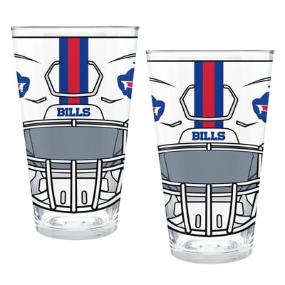 Buffalo Bills Two-Piece 16oz. Helmet Pint Glass Set