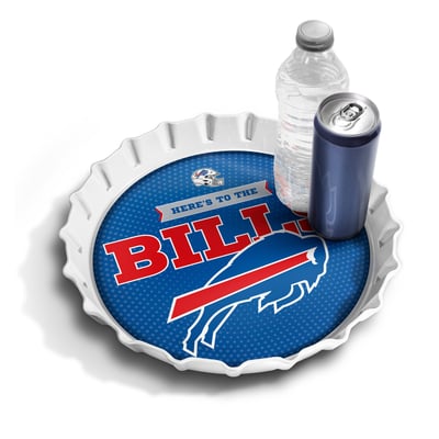 Buffalo Bills Fanpoint 13" Bottle Cap Serving Tray