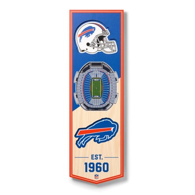 Buffalo Bills Fanpoint 6'' x 19'' 3D StadiumView Banner