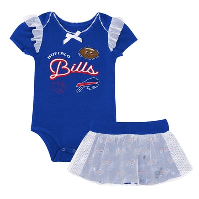 Buffalo Bills Outerstuff Girls Infant Melted Hearts Printed Bodysuit and Skirt Set - Royal
