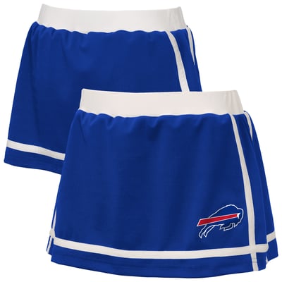  Buffalo Bills WEAR by Erin Andrews Girls Youth Special Teams Striped Skort - Blue