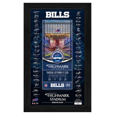 Buffalo Bills Highland Mint Highmark Stadium Inaugural Home Game 12" x 20" Signature Ticket Frame