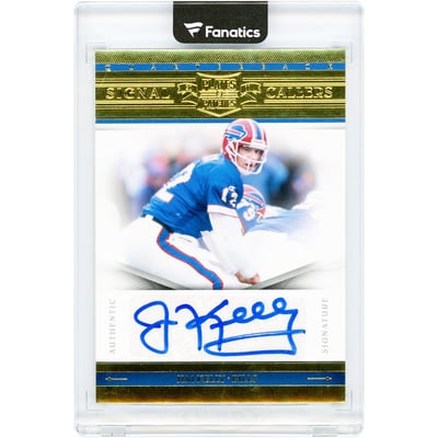 Jim Kelly Buffalo Bills Autographed 2011 Panini Plates & Patches Signal Callers #19 #3/10 Card 
