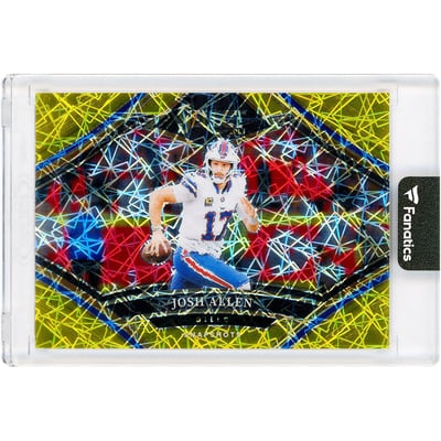 Josh Allen Buffalo Bills 2023 Panini Select Snapshots Gold Velocity Prizm #SS-JA #9/10 Card
