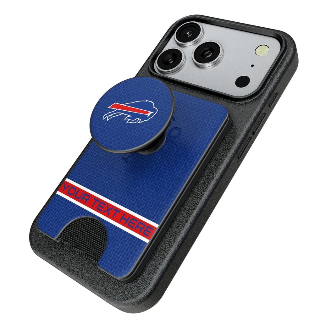 Buffalo Bills Keyscaper Personalized Endzone Solid PopSockets Magnetic Wallet