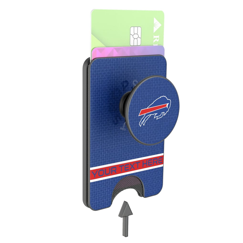 Buffalo Bills Keyscaper Personalized Endzone Solid PopSockets Magnetic Wallet