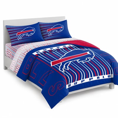 Logo Brands Buffalo Bills Momentum Bed In A Bag - Queen