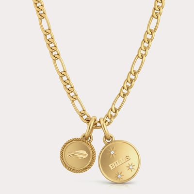 Buffalo Bills LUV AJ Double Coin Logo Necklace