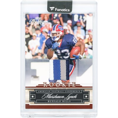 Marshawn Lynch Buffalo Bills 2007 Playoff Prestige Rookie Premier Quad-Color Jersey Relic #156 #3/100 Rookie Card 