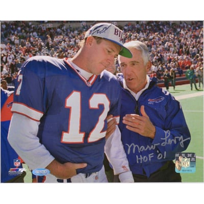 Marv Levy Buffalo Bills Fanatics Authentic Autographed 8" x 10" Talking to Kelly Photograph with "HOF 01" Inscription