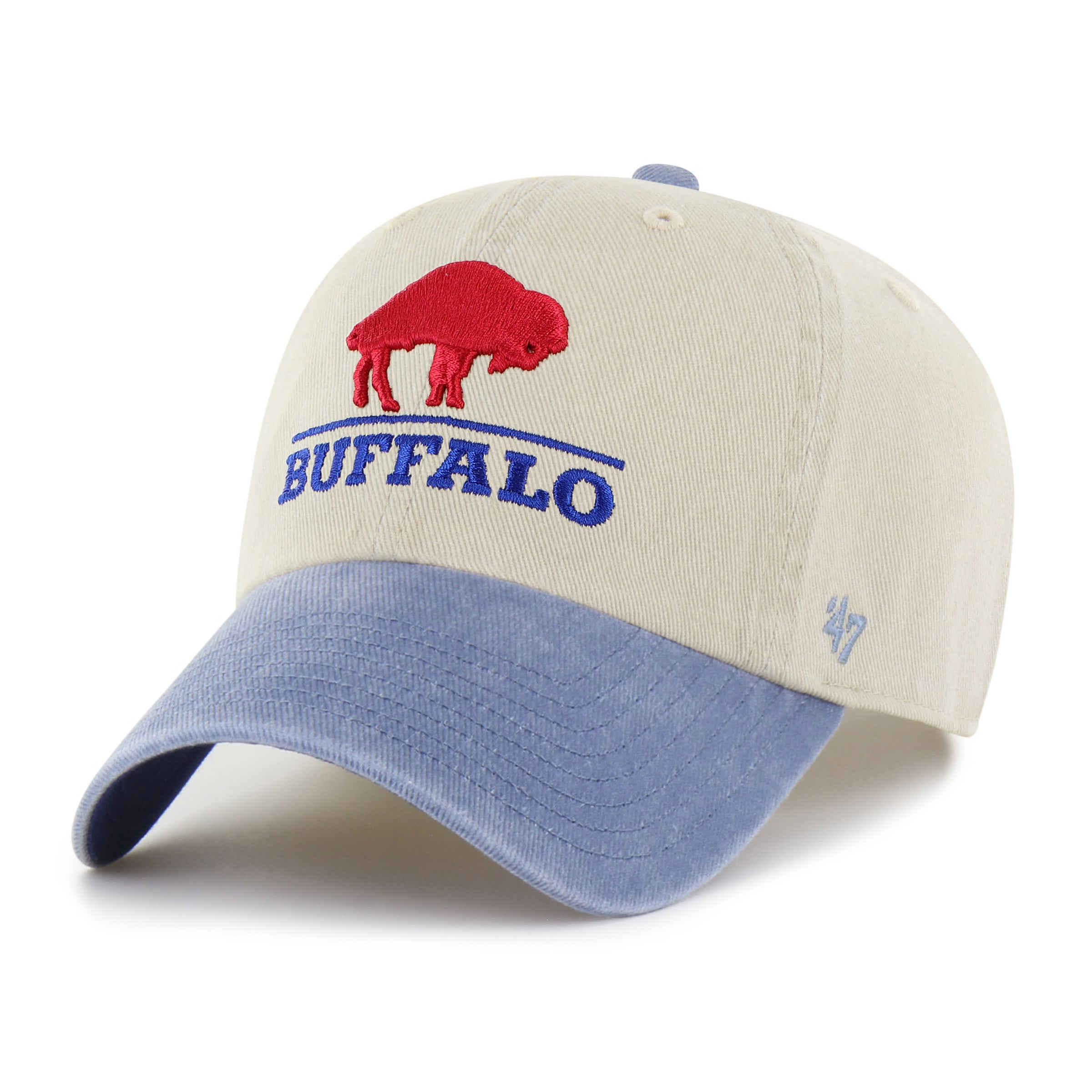 Men's Buffalo Bills '47 Natural Throwback Logo Line Clean Up Adjustable Hat
