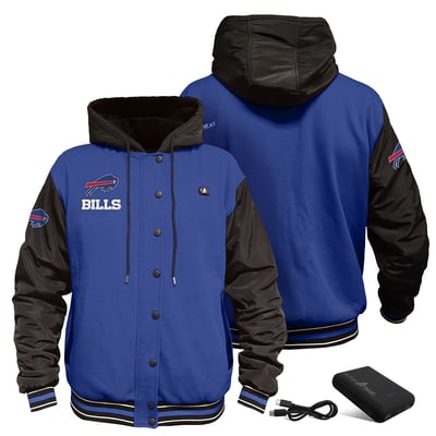 Buffalo Bills ActionHeat 5V Heated Varsity Jacket - Blue