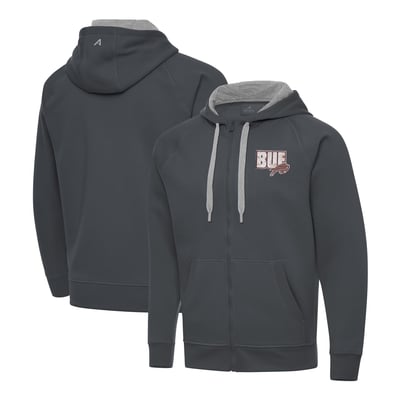 Buffalo Bills Antigua Woodland Camo Victory Full-Zip Hoodie - Charcoal