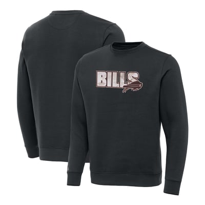 Buffalo Bills Antigua Woodland Camo Victory Sweatshirt - Charcoal