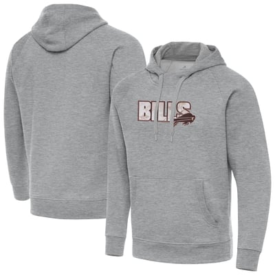 Buffalo Bills Antigua Woodland Camo Victory Hoodie - Heather Gray