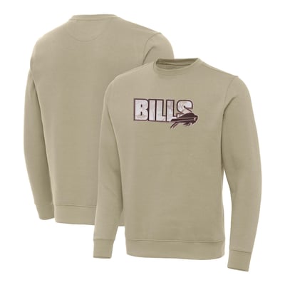 Buffalo Bills Antigua Woodland Camo Victory Sweatshirt - Khaki