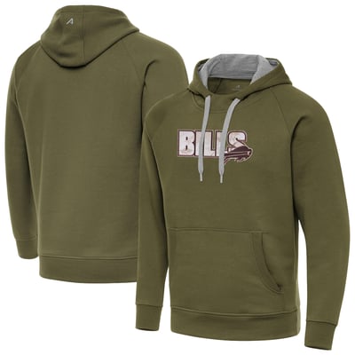 Buffalo Bills Antigua Woodland Camo Victory Hoodie - Olive