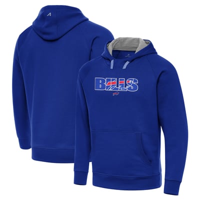 Buffalo Bills Antigua Woodland Camo Victory Hoodie - Royal