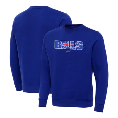 Buffalo Bills Antigua Woodland Camo Victory Sweatshirt - Royal
