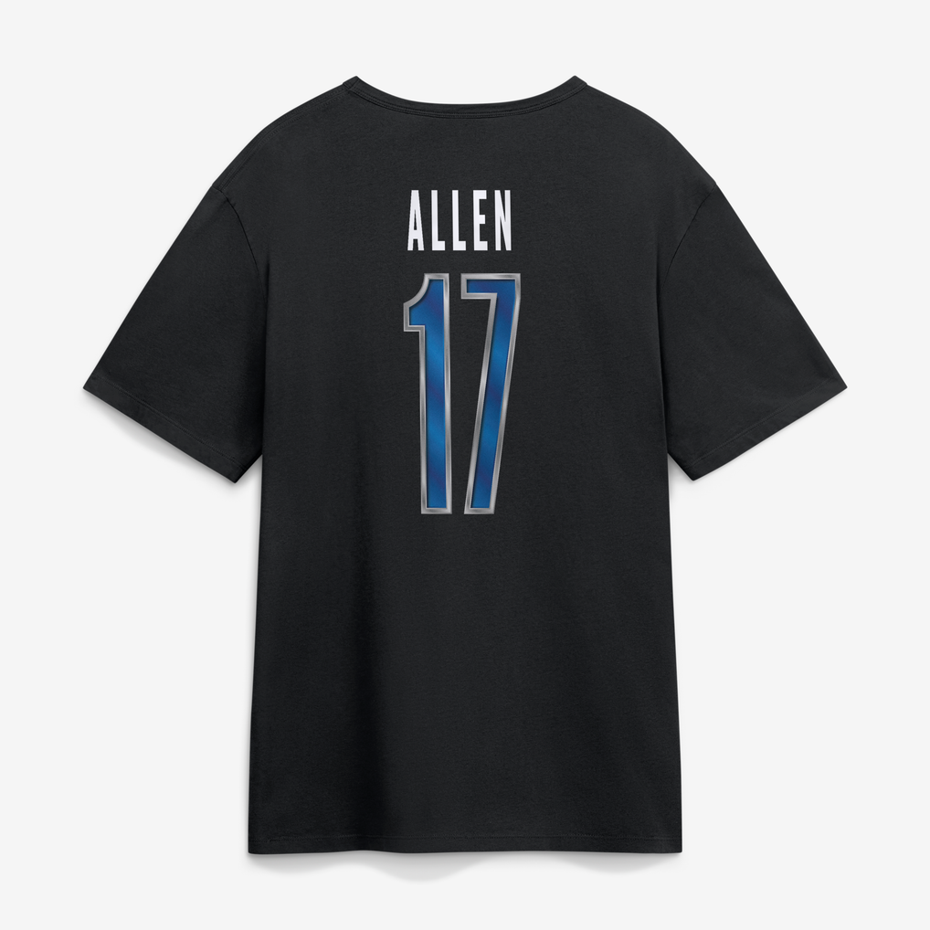 Men's Buffalo Bills Black Forged Mascot Name & Number T-Shirt
