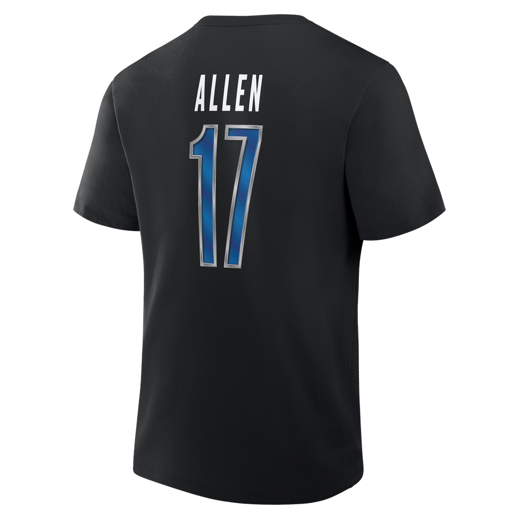 Men's Buffalo Bills Black Forged Mascot Name & Number T-Shirt