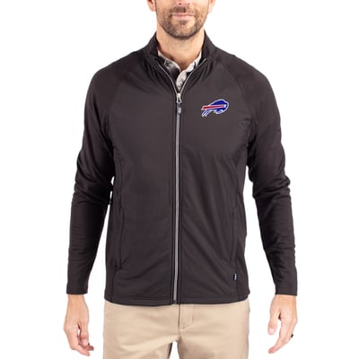 Buffalo Bills Cutter & Buck Adapt Eco Knit Full-Zip Jacket - Black