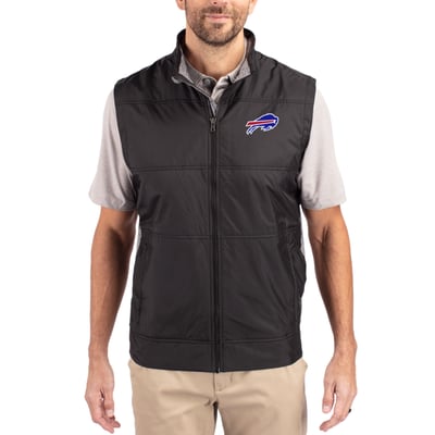 Buffalo Bills Cutter & Buck Stealth Full-Zip Vest - Black