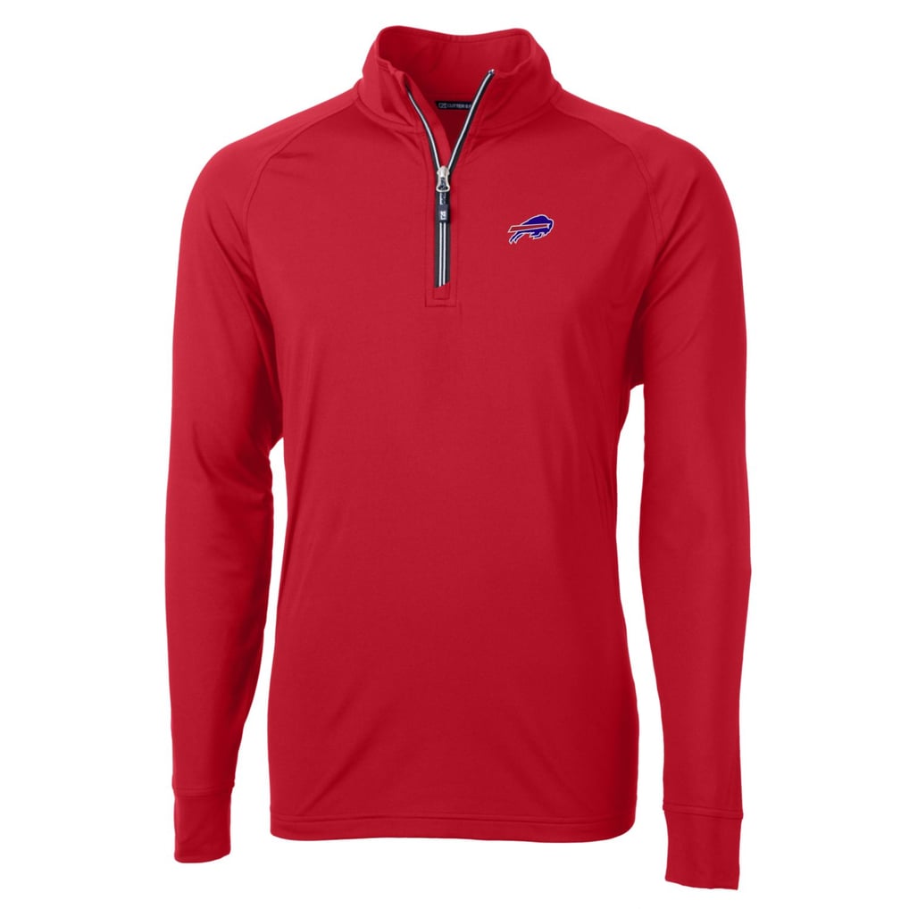 Buffalo Bills Cutter & Buck Adapt Eco Knit Quarter-Zip Pullover Top - Red