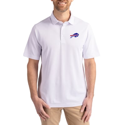 Buffalo Bills Cutter & Buck Virtue Eco Pique Recycled Polo - White