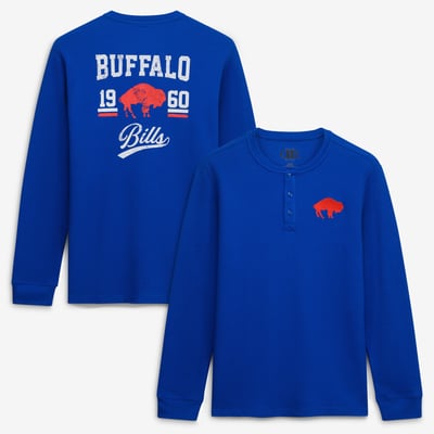  Buffalo Bills Darius Rucker Collection by Fanatics Waffle-Knit Henley Long Sleeve T-Shirt - Royal