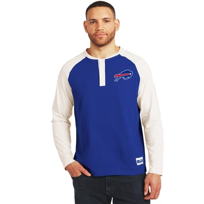 Buffalo Bills Darius Rucker Collection by Fanatics Henley Long Sleeve T-Shirt - Royal/Cream