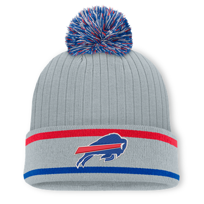 Buffalo Bills Fanatics Fissure Cuffed Knit Hat with Pom - Gray