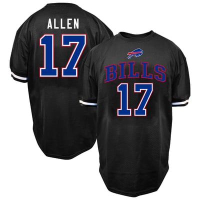 Josh Allen Buffalo Bills Fanatics Big & Tall Mesh Name & Number T-Shirt - Black
