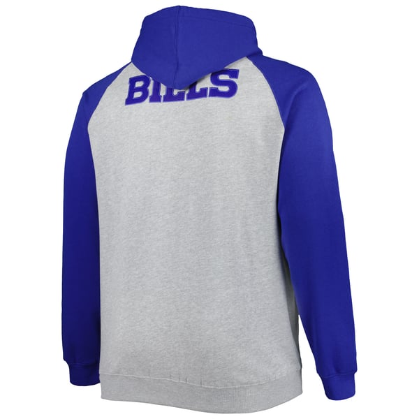 Mitchell & Ness Buffalo Bills Men's Big & Tall Full Zip Fleece Hoody – Blue