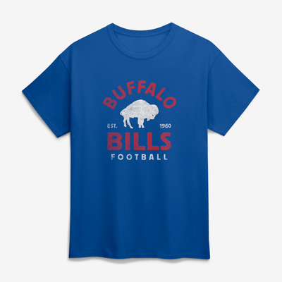  Buffalo Bills Logo Athletic Vintage Arch T-Shirt - Royal