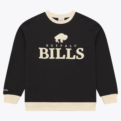  Buffalo Bills Mitchell & Ness Cookies and Cream Crewneck Sweatshirt - Black