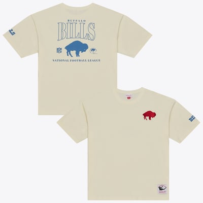  Buffalo Bills Mitchell & Ness Oversized Heritage Hues T-Shirt - Cream
