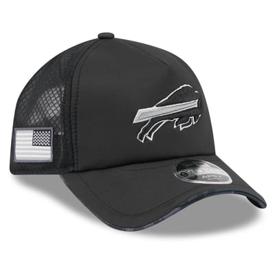 Buffalo Bills New Era 2026 Salute To Service Apex 9FORTY Adjustable Trucker Hat - Black