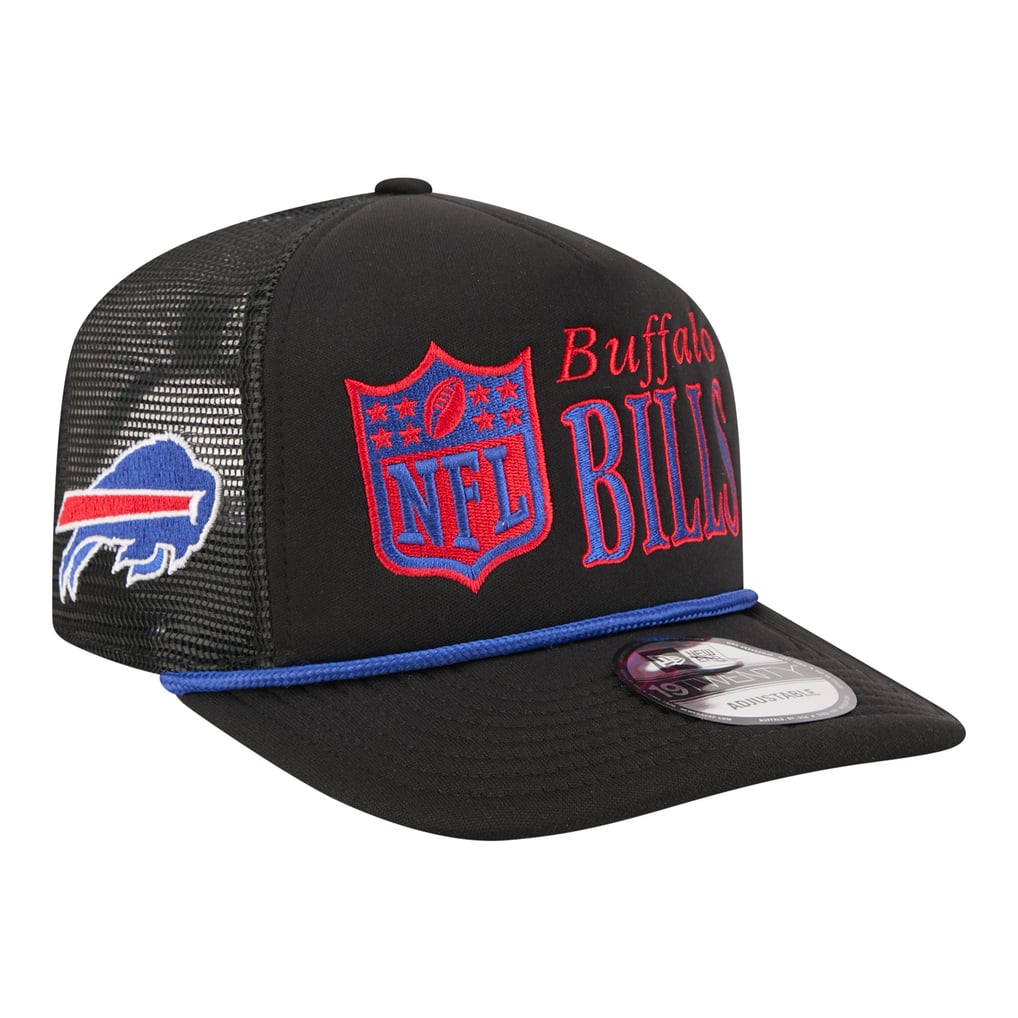 Buffalo Bills New Era Throwback Foam 19TWENTY Adjustable Hat - Black
