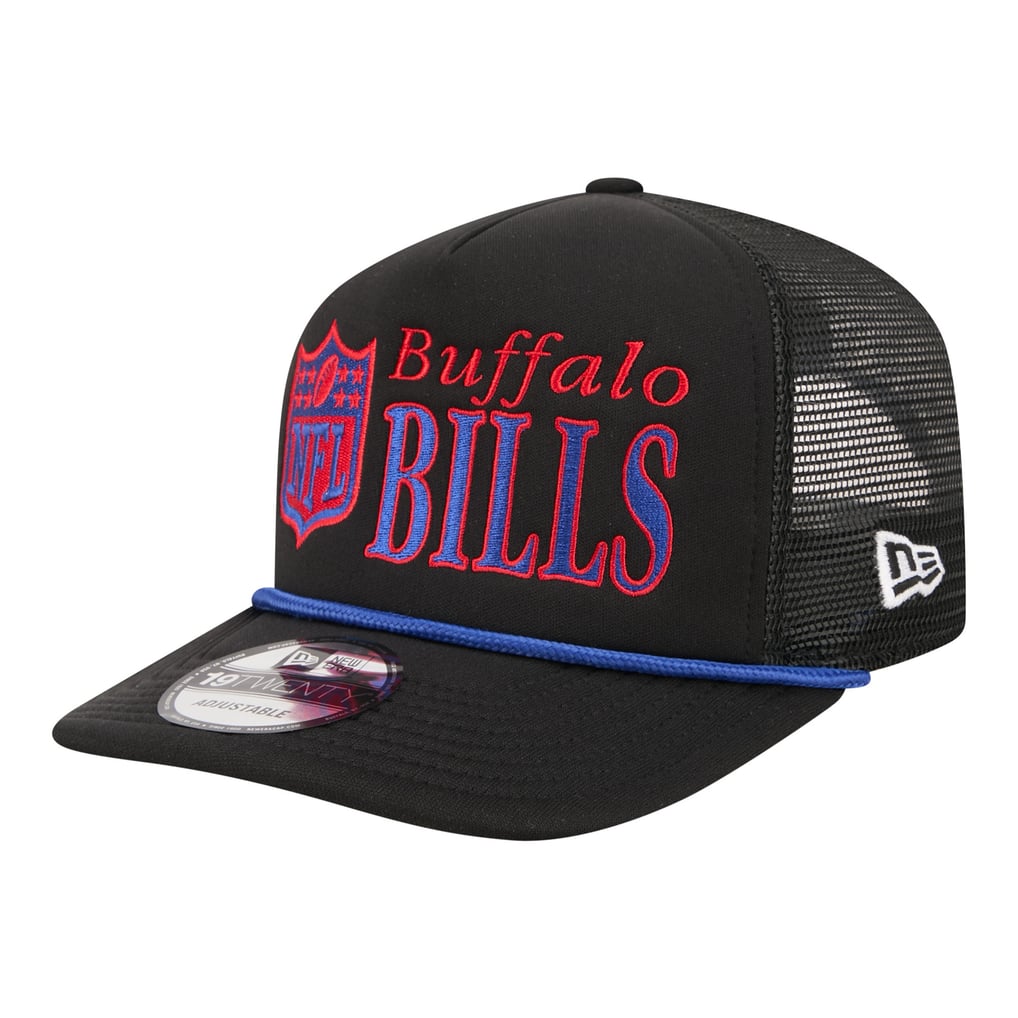 Buffalo Bills New Era Throwback Foam 19TWENTY Adjustable Hat - Black